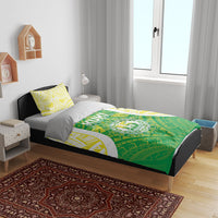 Kuki Independence 2026 Bedding Set Cook Islands 15 Finest Green Version LT05 - Polynesian Pride