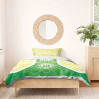 Kuki Independence 2026 Bedding Set Cook Islands 15 Finest Green Version LT05 - Polynesian Pride