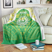 Kuki Independence 2026 Blanket Cook Islands 15 Finest Green Version LT05 Green - Polynesian Pride