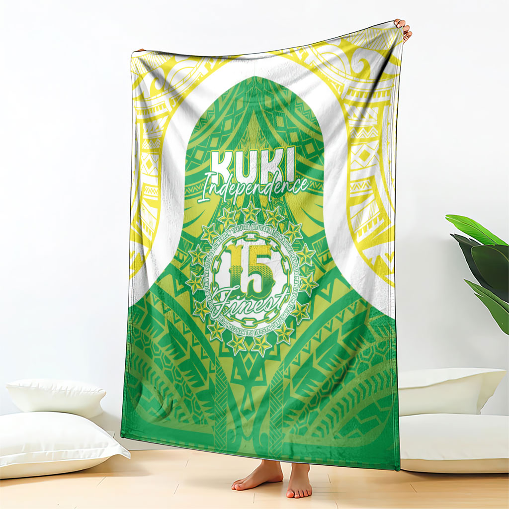 Kuki Independence 2026 Blanket Cook Islands 15 Finest Green Version LT05 - Polynesian Pride
