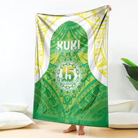Kuki Independence 2026 Blanket Cook Islands 15 Finest Green Version LT05 - Polynesian Pride