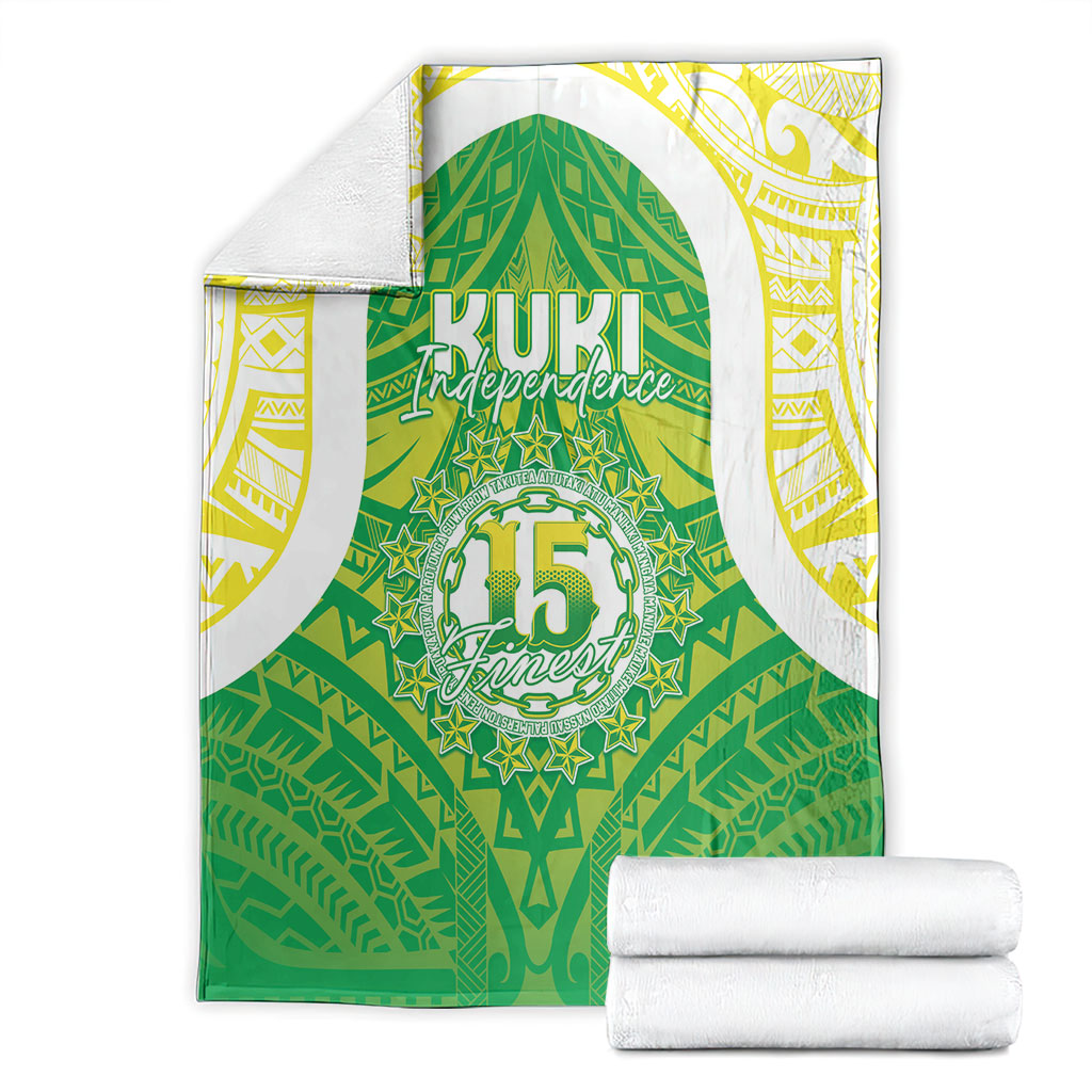 Kuki Independence 2026 Blanket Cook Islands 15 Finest Green Version LT05 - Polynesian Pride