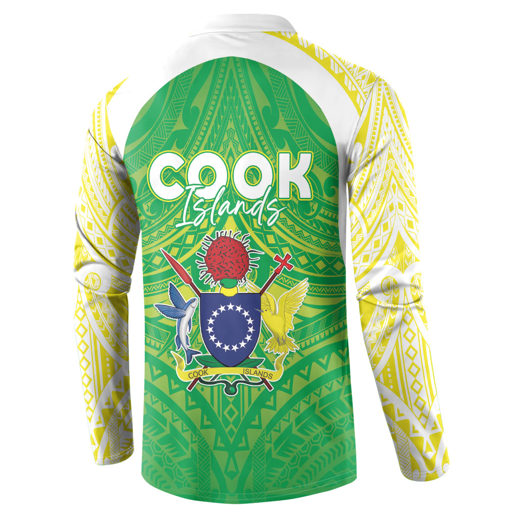 Kuki Independence 2026 Button Sweatshirt Cook Islands 15 Finest Green Version LT05 - Polynesian Pride