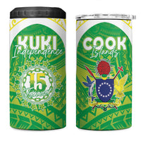 Kuki Independence 2026 4 in 1 Can Cooler Tumbler Cook Islands 15 Finest Green Version LT05 One Size: 16 oz Green - Polynesian Pride