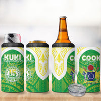 Kuki Independence 2026 4 in 1 Can Cooler Tumbler Cook Islands 15 Finest Green Version LT05 - Polynesian Pride