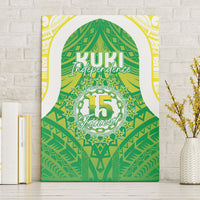 Kuki Independence 2026 Canvas Wall Art Cook Islands 15 Finest Green Version LT05 Without Frame Green - Polynesian Pride