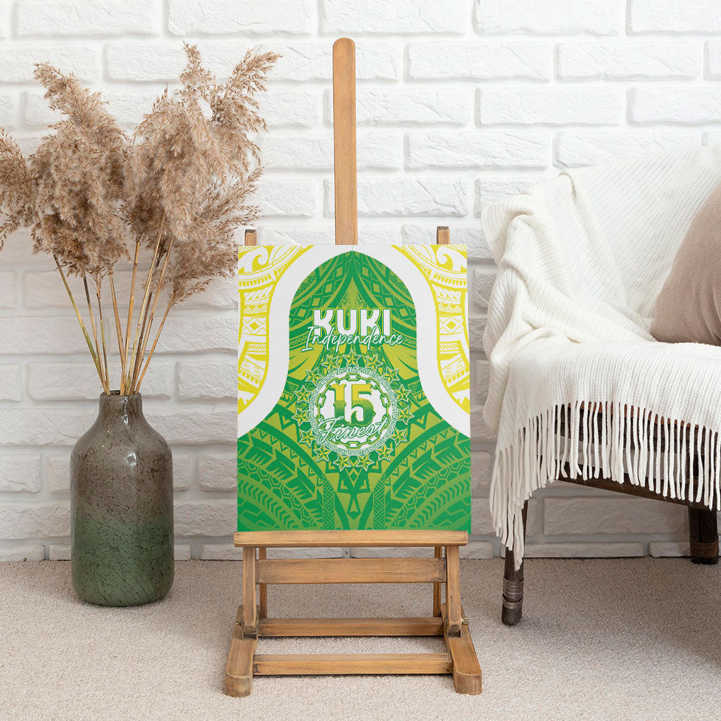 Kuki Independence 2026 Canvas Wall Art Cook Islands 15 Finest Green Version LT05 - Polynesian Pride