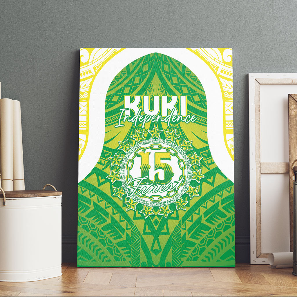 Kuki Independence 2026 Canvas Wall Art Cook Islands 15 Finest Green Version LT05 - Polynesian Pride