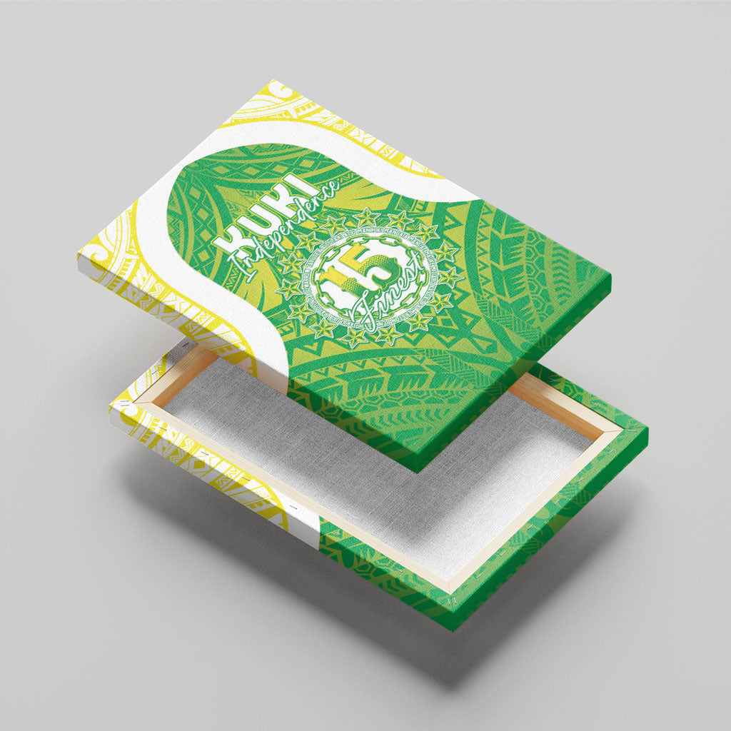Kuki Independence 2026 Canvas Wall Art Cook Islands 15 Finest Green Version LT05 - Polynesian Pride