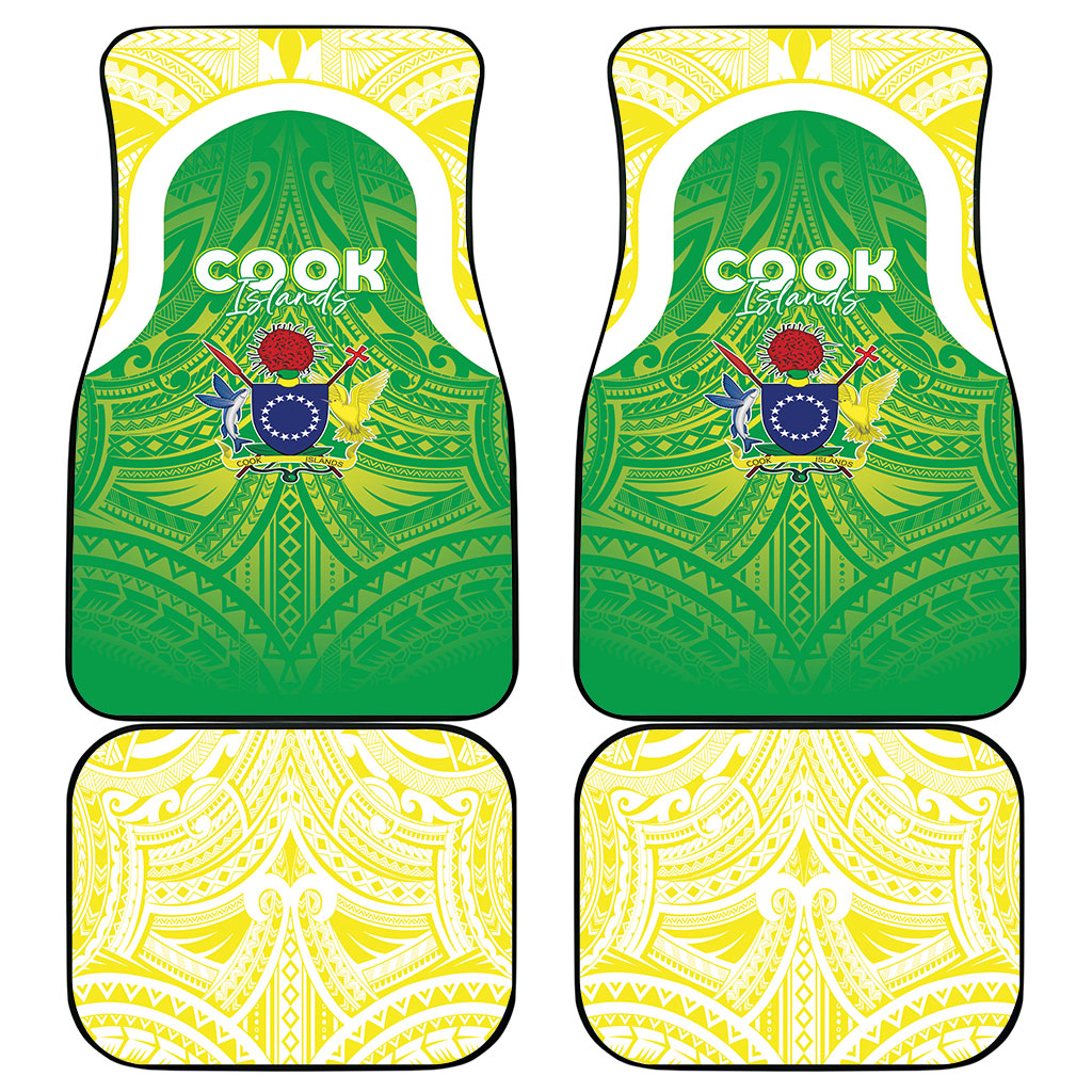 Kuki Independence 2026 Car Mats Cook Islands 15 Finest Green Version LT05 - Polynesian Pride