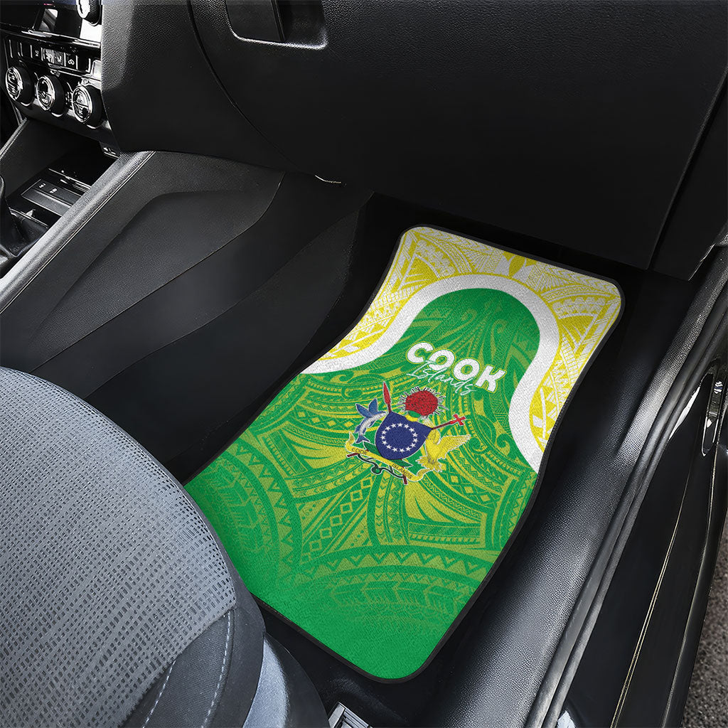 Kuki Independence 2026 Car Mats Cook Islands 15 Finest Green Version LT05 - Polynesian Pride