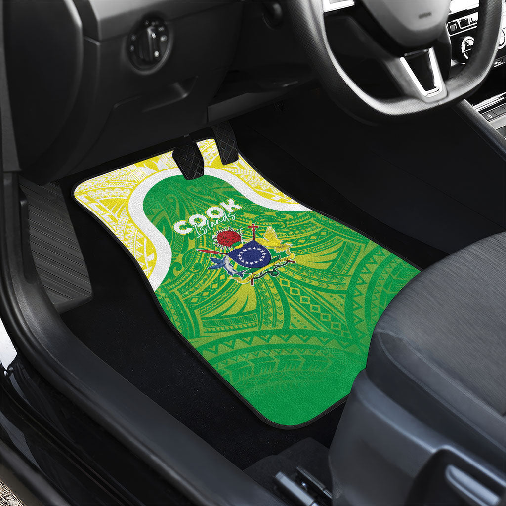 Kuki Independence 2026 Car Mats Cook Islands 15 Finest Green Version LT05 - Polynesian Pride