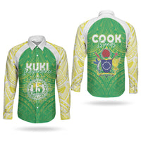 Kuki Independence 2026 Couples Matching Summer Maxi Dress and Long Sleeve Button Shirt Cook Islands 15 Finest Green Version LT05 - Polynesian Pride