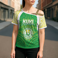 Kuki Independence 2026 Cross Shoulder Shirt Cook Islands 15 Finest Green Version LT05 - Polynesian Pride