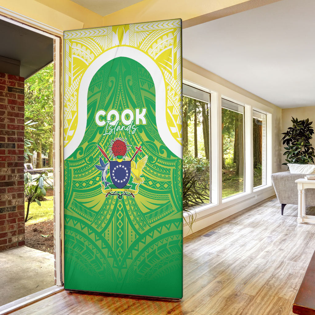 Kuki Independence 2026 Door Cover Cook Islands 15 Finest Green Version LT05 - Polynesian Pride