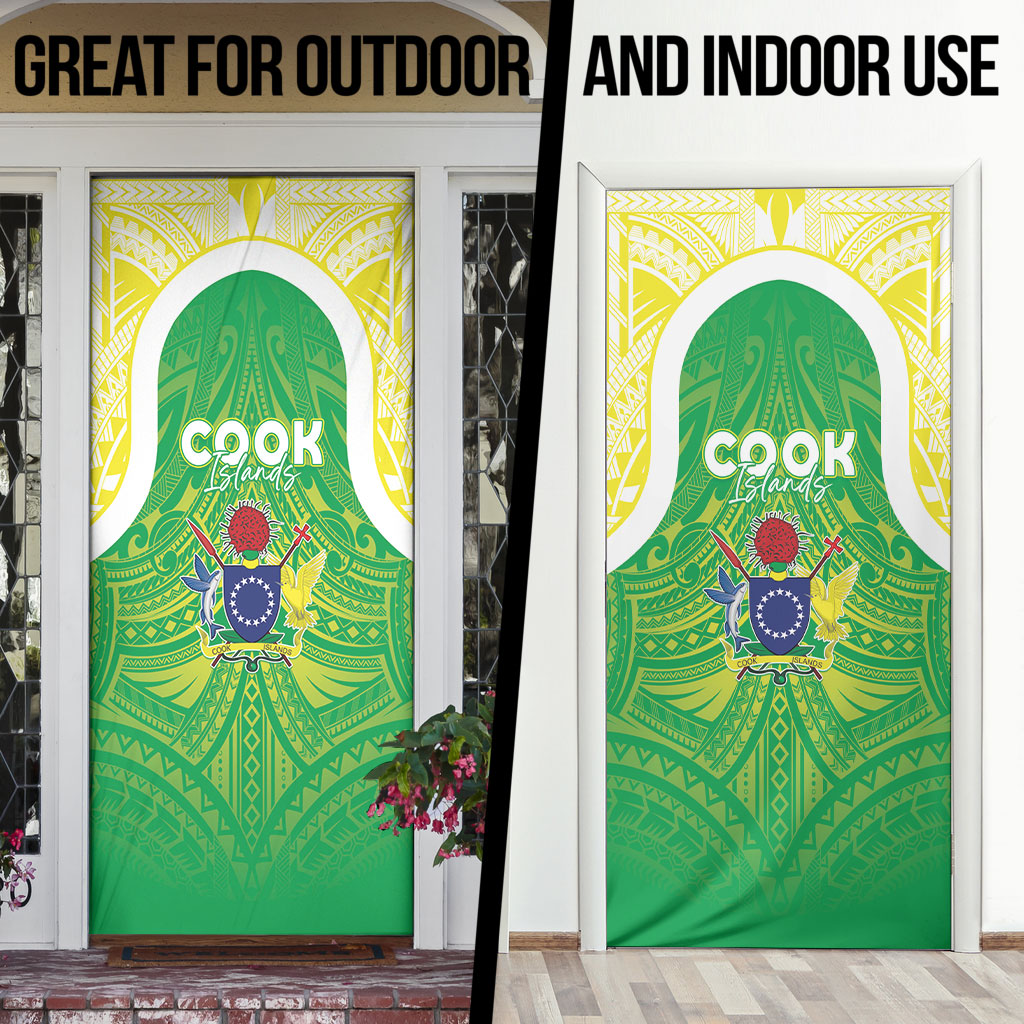 Kuki Independence 2026 Door Cover Cook Islands 15 Finest Green Version LT05 - Polynesian Pride