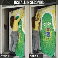 Kuki Independence 2026 Door Cover Cook Islands 15 Finest Green Version LT05 - Polynesian Pride