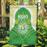 Kuki Independence 2026 Garden Flag Cook Islands 15 Finest Green Version LT05 Garden Flag Green - Polynesian Pride