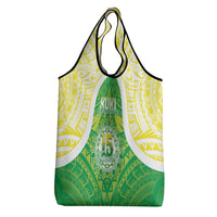 Kuki Independence 2026 Grocery Bag Cook Islands 15 Finest Green Version LT05 - Polynesian Pride