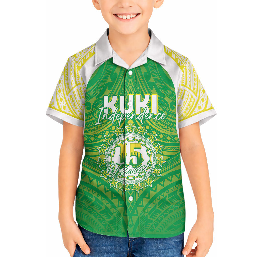Kuki Independence 2026 Hawaiian Shirt Cook Islands 15 Finest Green Version LT05 - Polynesian Pride