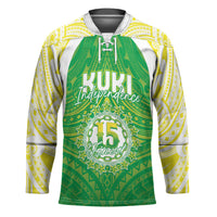Kuki Independence 2026 Hockey Jersey Cook Islands 15 Finest Green Version LT05 Unisex Green - Polynesian Pride