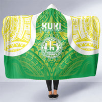Kuki Independence 2026 Hooded Blanket Cook Islands 15 Finest Green Version LT05 One Size Green - Polynesian Pride