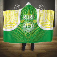 Kuki Independence 2026 Hooded Blanket Cook Islands 15 Finest Green Version LT05 - Polynesian Pride