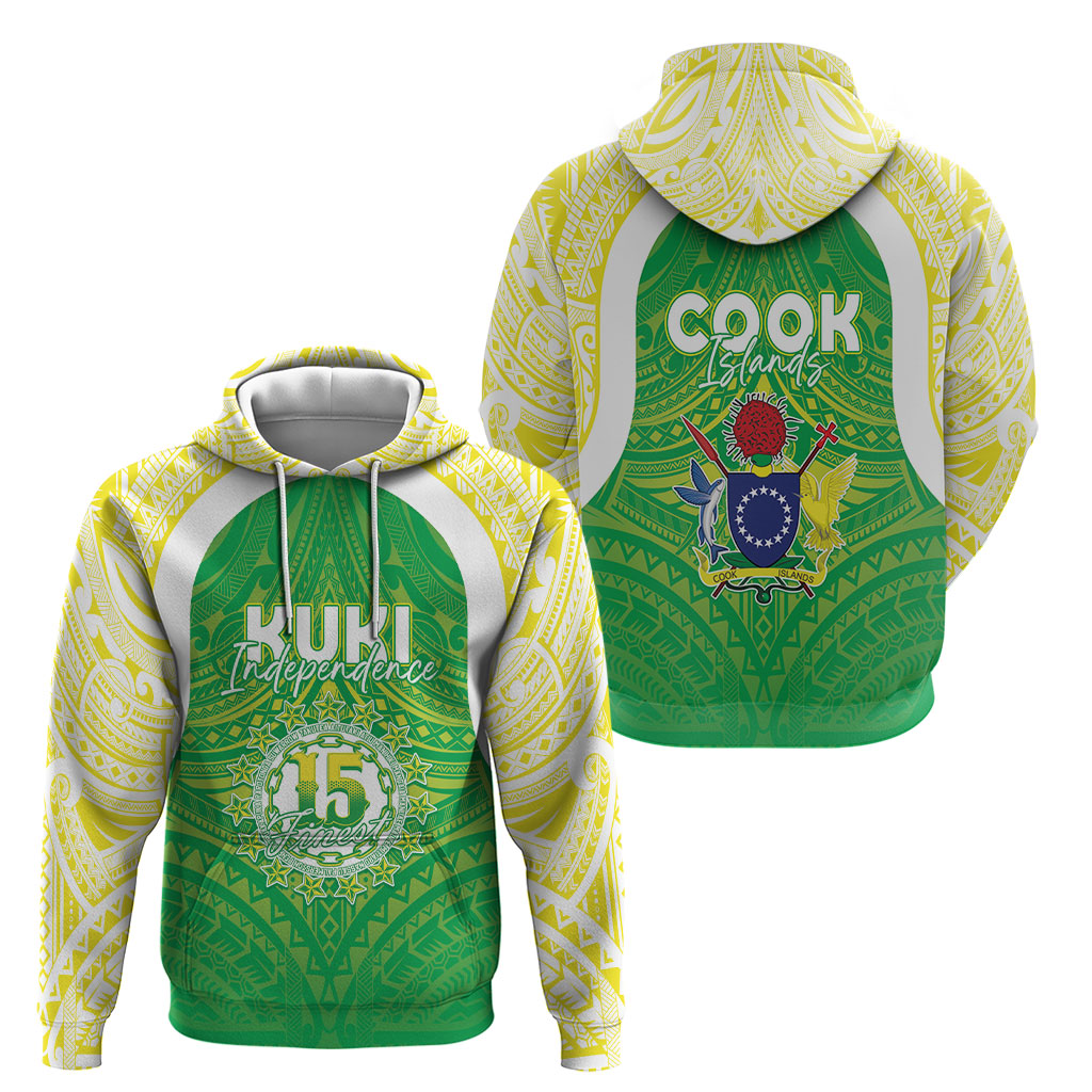 Kuki Independence 2026 Hoodie Cook Islands 15 Finest Green Version LT05 - Polynesian Pride