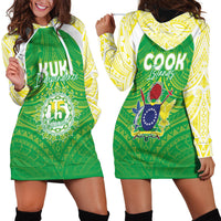 Kuki Independence 2026 Hoodie Dress Cook Islands 15 Finest Green Version LT05 - Polynesian Pride