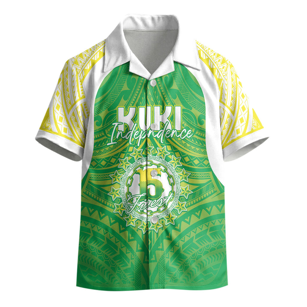 Kuki Independence 2026 Kid Hawaiian Shirt Cook Islands 15 Finest Green Version LT05 - Polynesian Pride