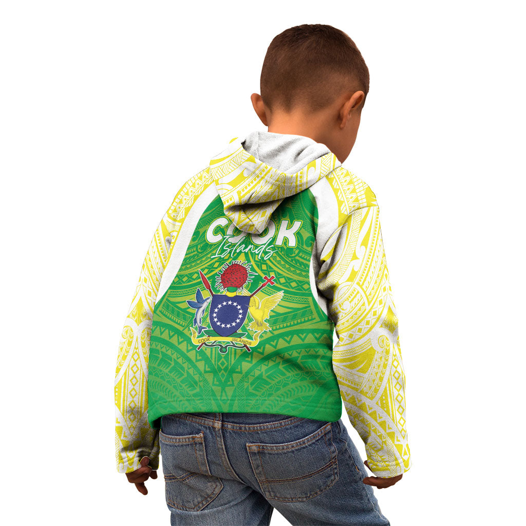 Kuki Independence 2026 Kid Hoodie Cook Islands 15 Finest Green Version LT05 - Polynesian Pride