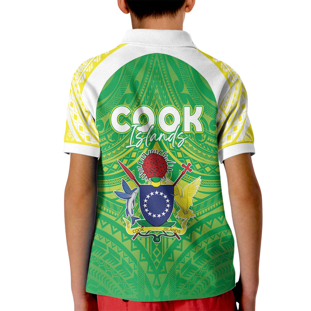 Kuki Independence 2026 Kid Polo Shirt Cook Islands 15 Finest Green Version LT05 - Polynesian Pride