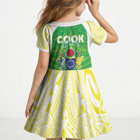 Kuki Independence 2026 Kid Short Sleeve Dress Cook Islands 15 Finest Green Version LT05 - Polynesian Pride
