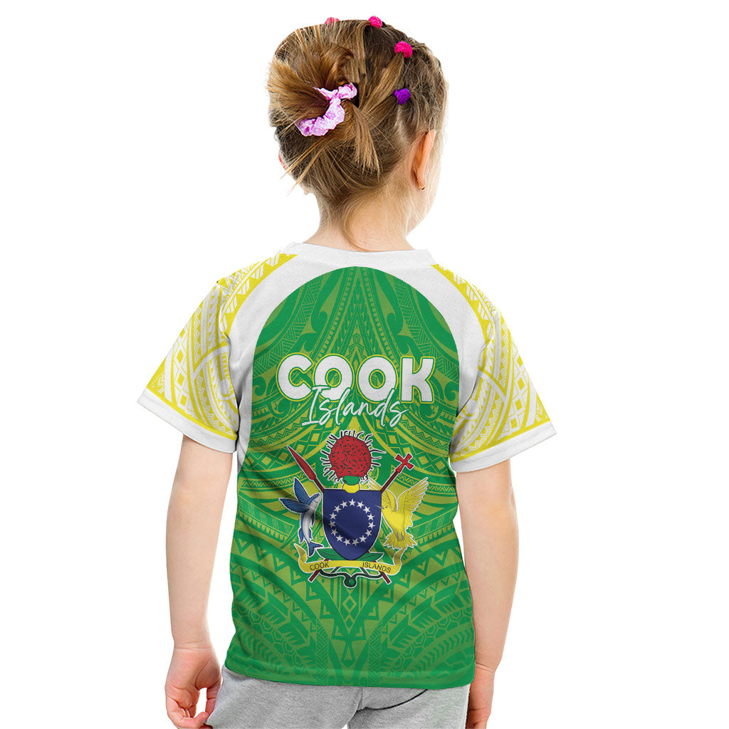 Kuki Independence 2026 Kid T Shirt Cook Islands 15 Finest Green Version LT05 - Polynesian Pride