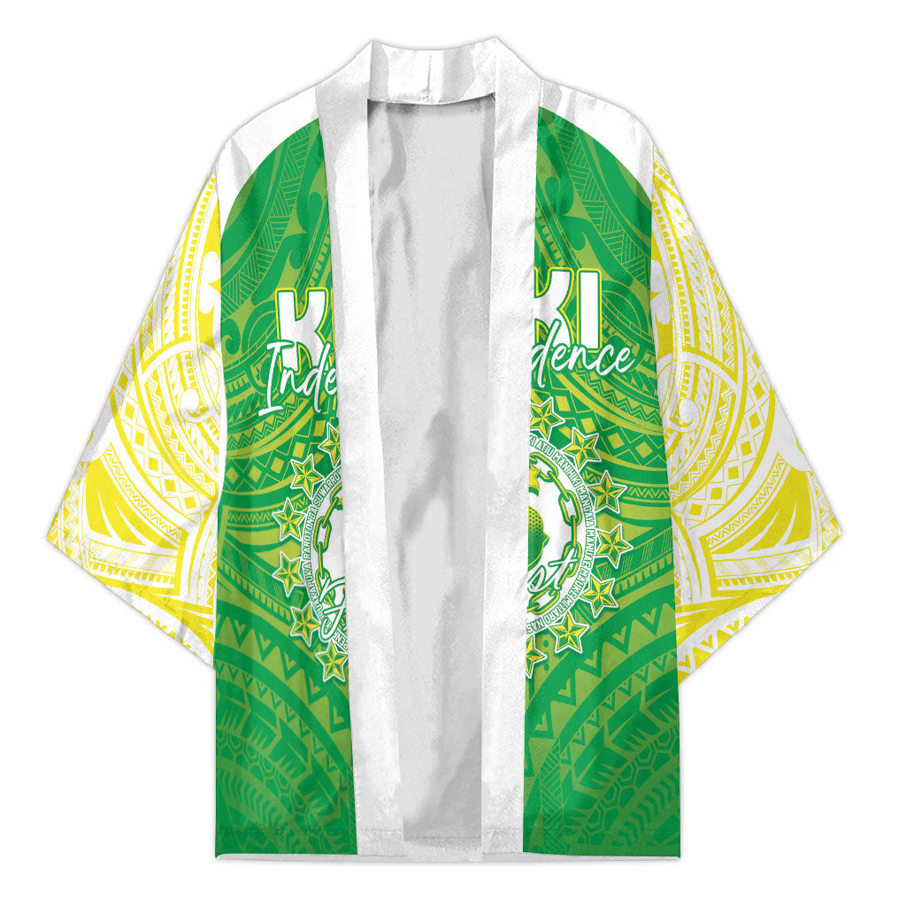 Kuki Independence 2026 Kimono Cook Islands 15 Finest Green Version LT05 Unisex Green - Polynesian Pride