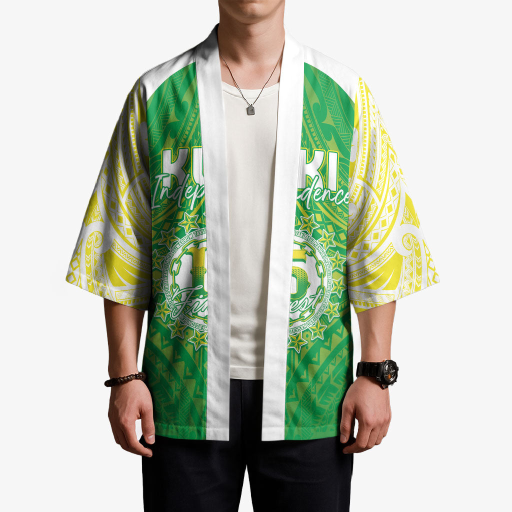 Kuki Independence 2026 Kimono Cook Islands 15 Finest Green Version LT05 - Polynesian Pride