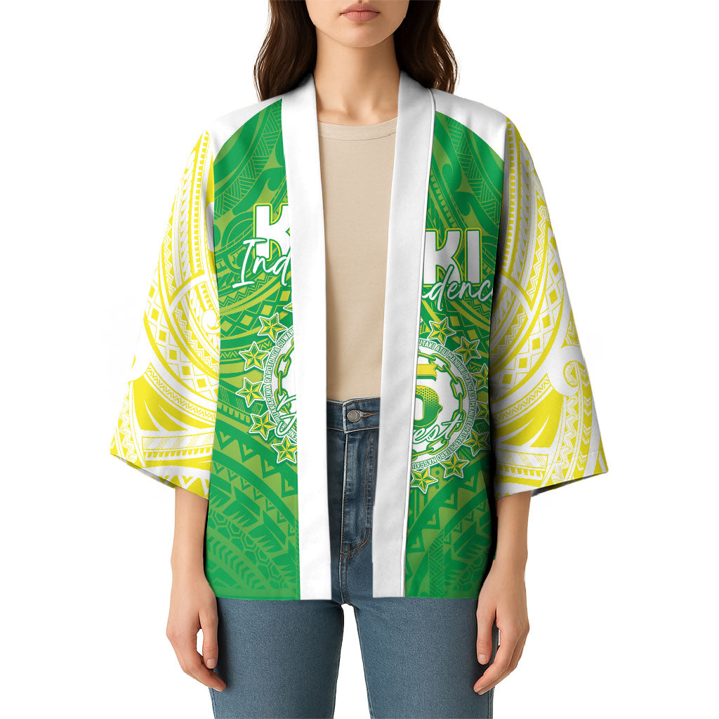 Kuki Independence 2026 Kimono Cook Islands 15 Finest Green Version LT05 - Polynesian Pride