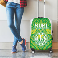 Kuki Independence 2026 Luggage Cover Cook Islands 15 Finest Green Version LT05 - Polynesian Pride