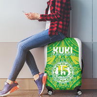 Kuki Independence 2026 Luggage Cover Cook Islands 15 Finest Green Version LT05 - Polynesian Pride