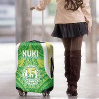 Kuki Independence 2026 Luggage Cover Cook Islands 15 Finest Green Version LT05 - Polynesian Pride