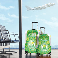 Kuki Independence 2026 Luggage Cover Cook Islands 15 Finest Green Version LT05 - Polynesian Pride