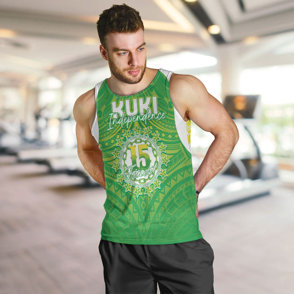 Kuki Independence 2026 Men Tank Top Cook Islands 15 Finest Green Version LT05 Green - Polynesian Pride