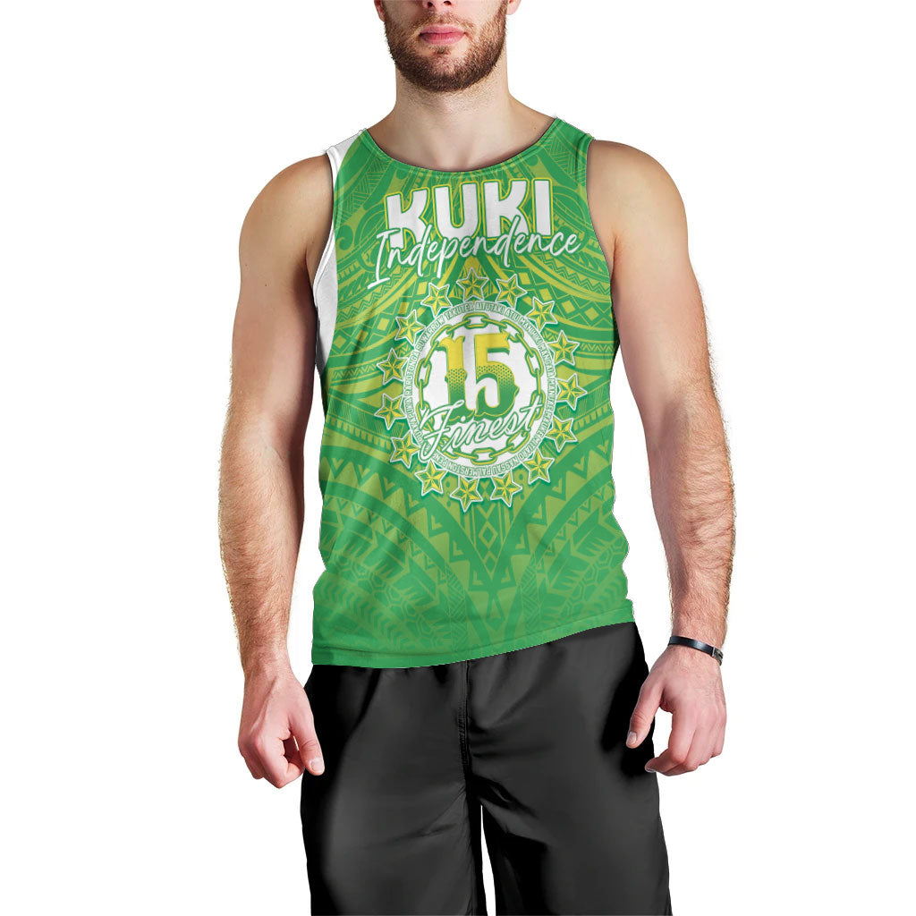 Kuki Independence 2026 Men Tank Top Cook Islands 15 Finest Green Version LT05 - Polynesian Pride