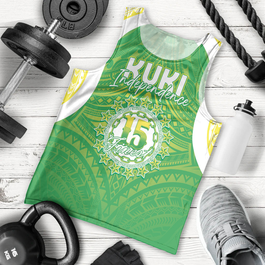 Kuki Independence 2026 Men Tank Top Cook Islands 15 Finest Green Version LT05 - Polynesian Pride