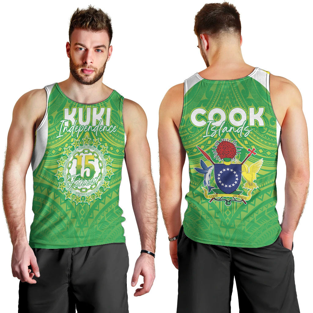 Kuki Independence 2026 Men Tank Top Cook Islands 15 Finest Green Version LT05 - Polynesian Pride
