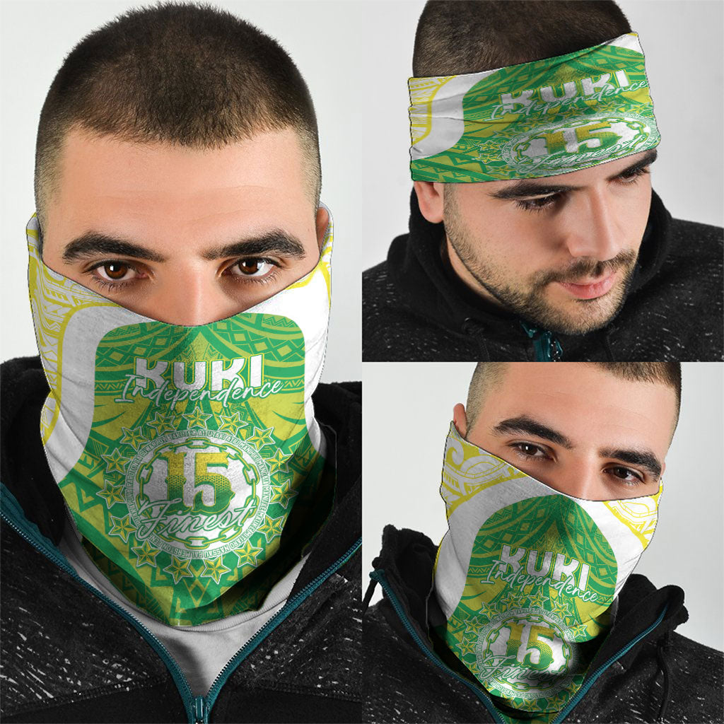 Kuki Independence 2026 Neck Gaiter Cook Islands 15 Finest Green Version LT05 - Polynesian Pride