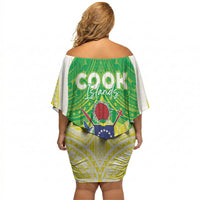 Kuki Independence 2026 Off Shoulder Short Dress Cook Islands 15 Finest Green Version LT05 - Polynesian Pride
