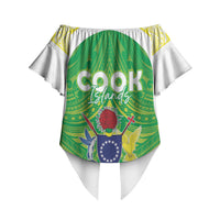 Kuki Independence 2026 Off Shoulder Wrap Waist Top Cook Islands 15 Finest Green Version LT05 - Polynesian Pride