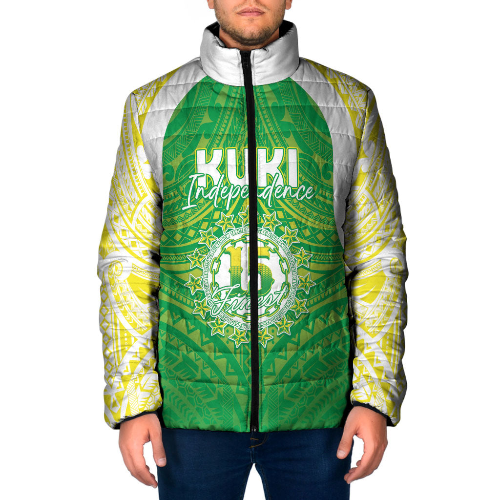 Kuki Independence 2026 Padded Jacket Cook Islands 15 Finest Green Version LT05 Men Green - Polynesian Pride