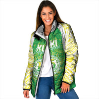 Kuki Independence 2026 Padded Jacket Cook Islands 15 Finest Green Version LT05 Women Green - Polynesian Pride